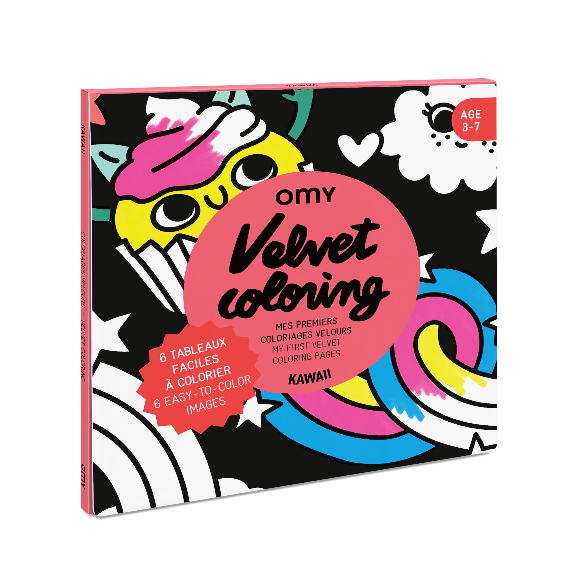 peinture coloriages bio enfants OMY KAWAII COLORIAGE VELOURS