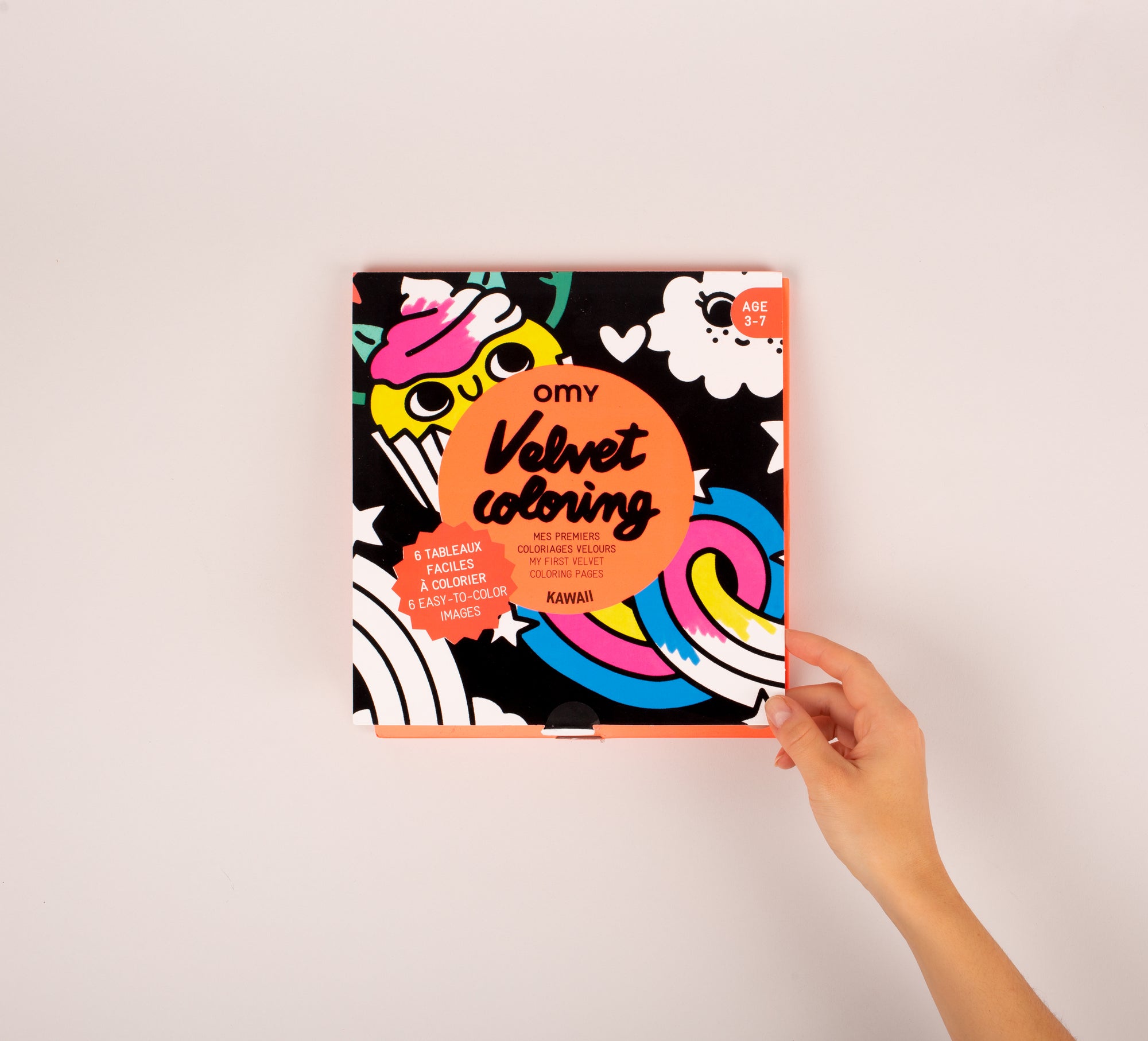 peinture coloriages bio enfants OMY KAWAII COLORIAGE VELOURS
