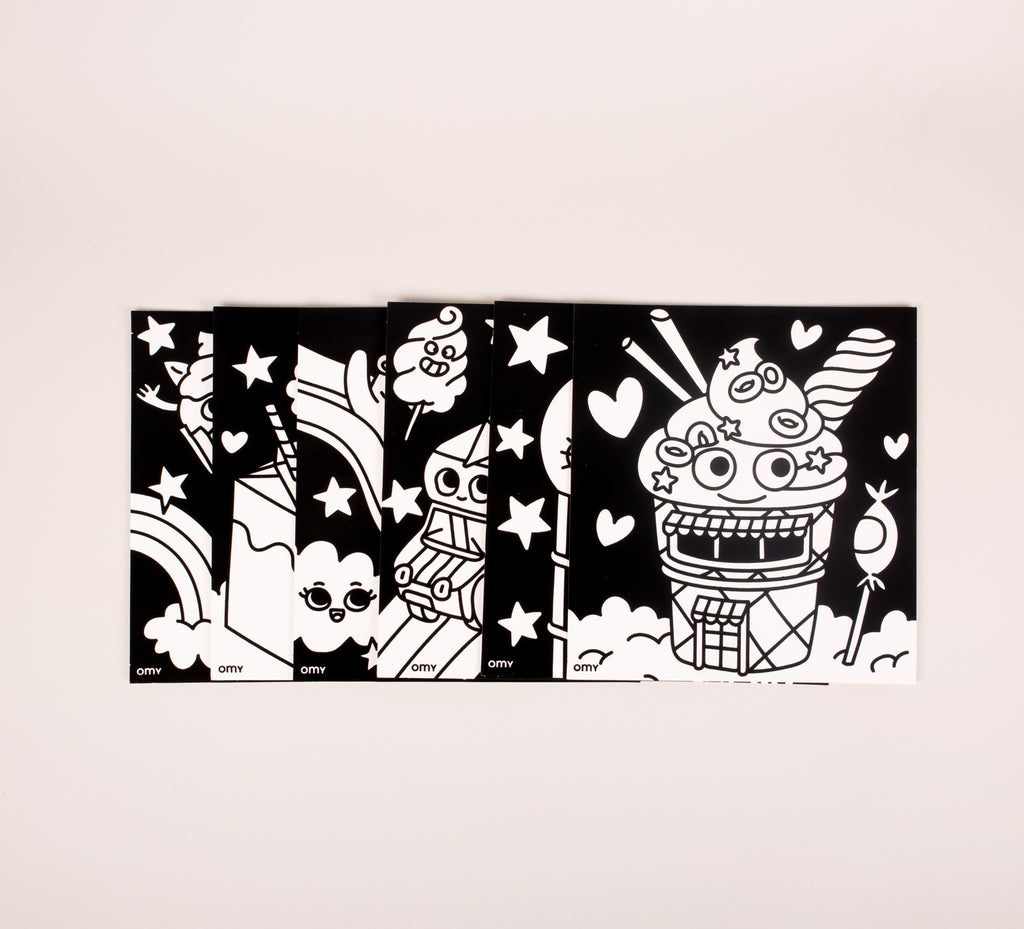 peinture coloriages bio enfants OMY KAWAII COLORIAGE VELOURS