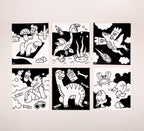 peinture coloriages bio enfants OMY DINO COLORIAGE VELOURS