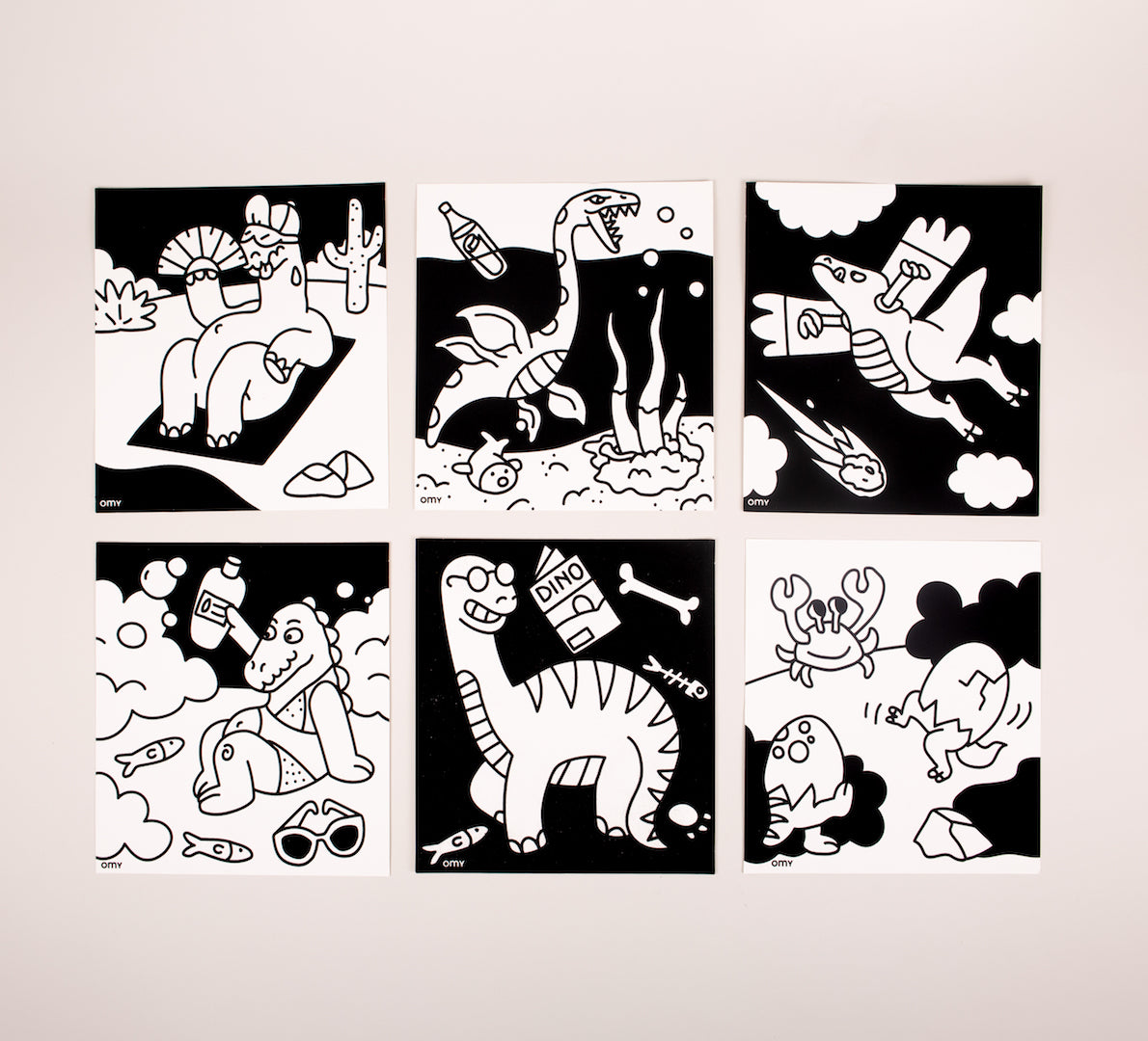 peinture coloriages bio enfants OMY DINO COLORIAGE VELOURS