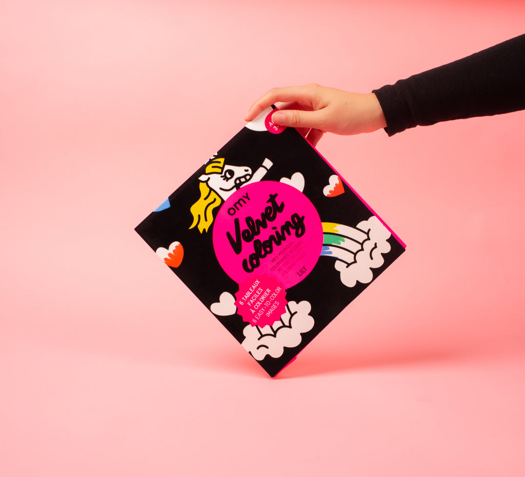 peinture coloriages bio enfants OMY LILY COLORIAGE VELOURS