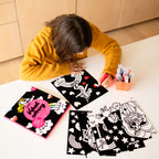 peinture coloriages bio enfants OMY LILY COLORIAGE VELOURS