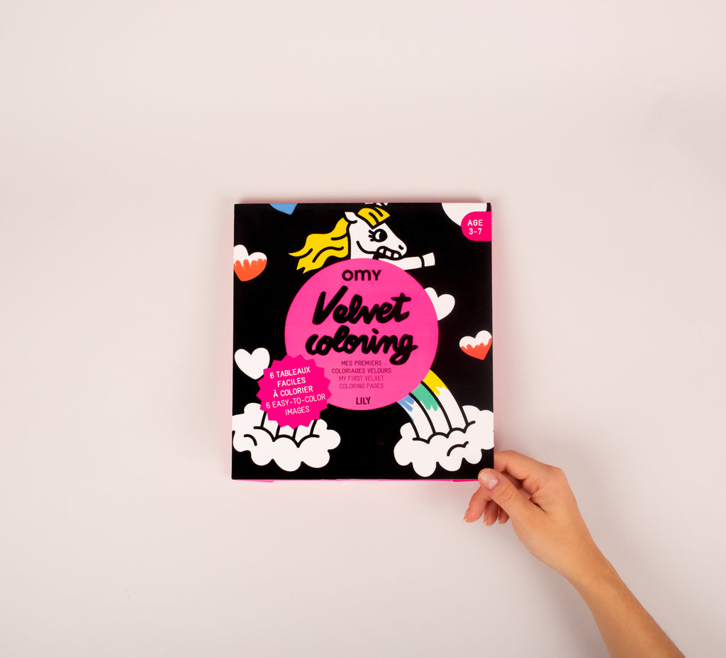 peinture coloriages bio enfants OMY LILY COLORIAGE VELOURS