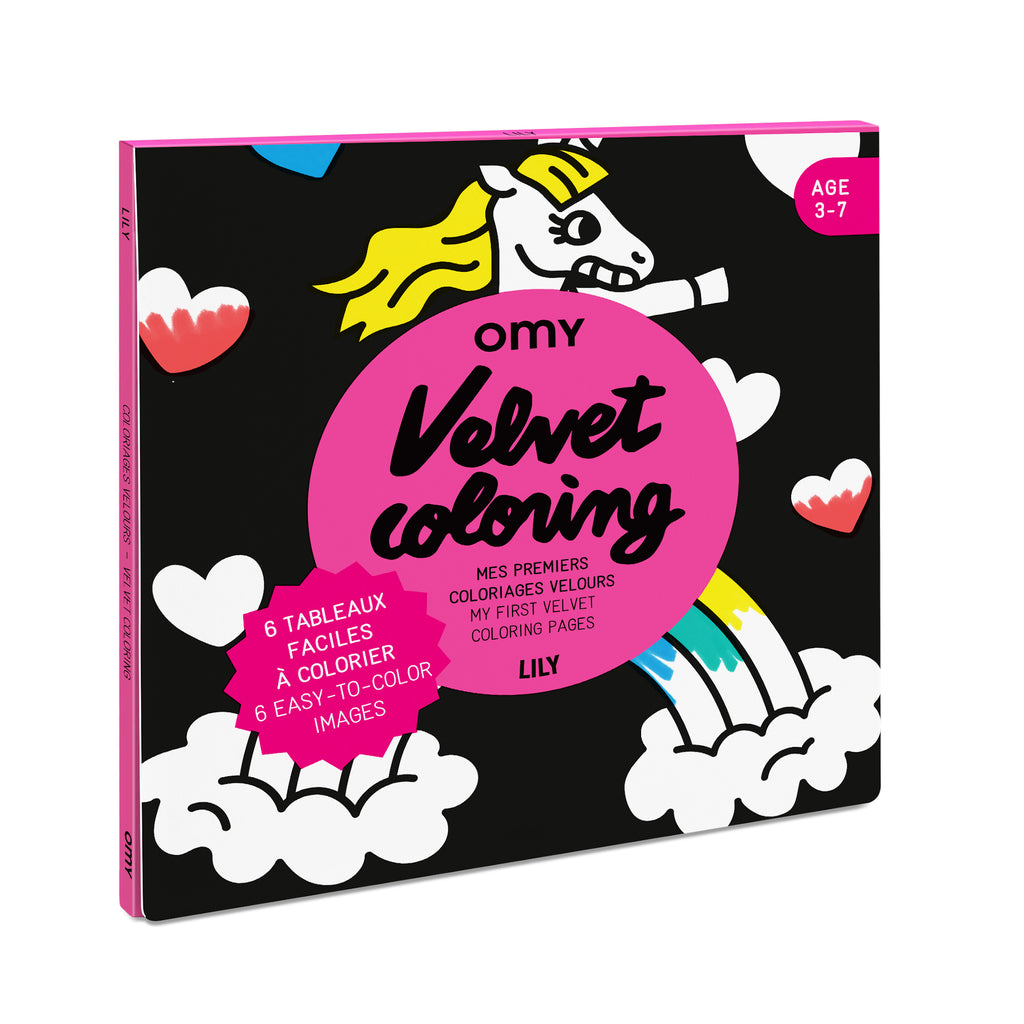 peinture coloriages bio enfants OMY LILY COLORIAGE VELOURS