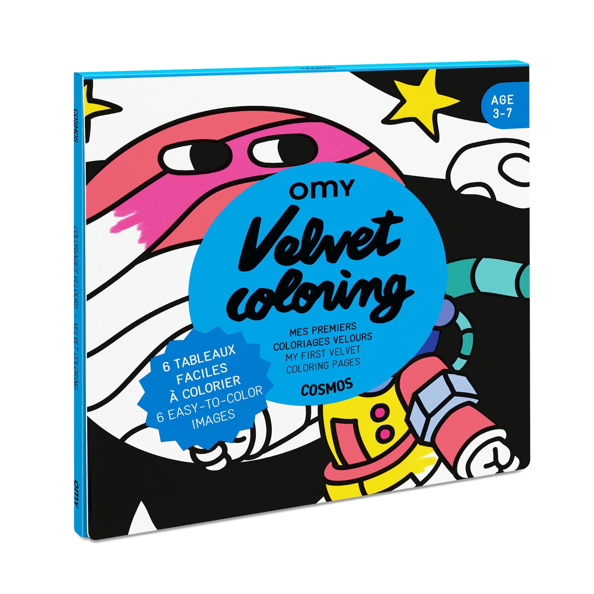 peinture coloriages bio enfants OMY COSMOS COLORIAGE VELOURS