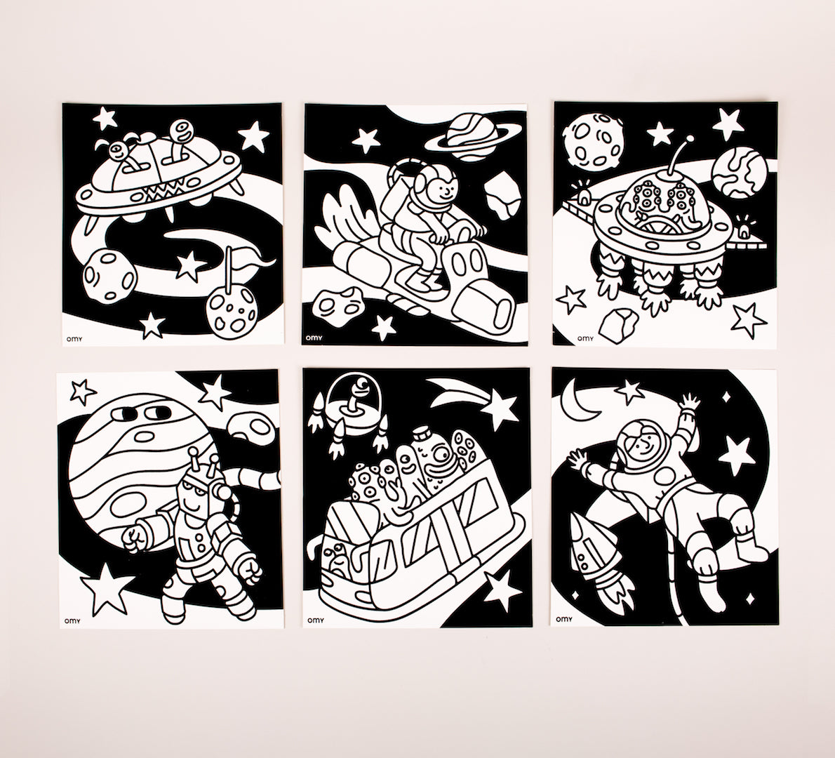 peinture coloriages bio enfants OMY COSMOS COLORIAGE VELOURS