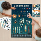 poppik POSTER PÉDAGOGIQUE + 49 STICKERS Astronomie