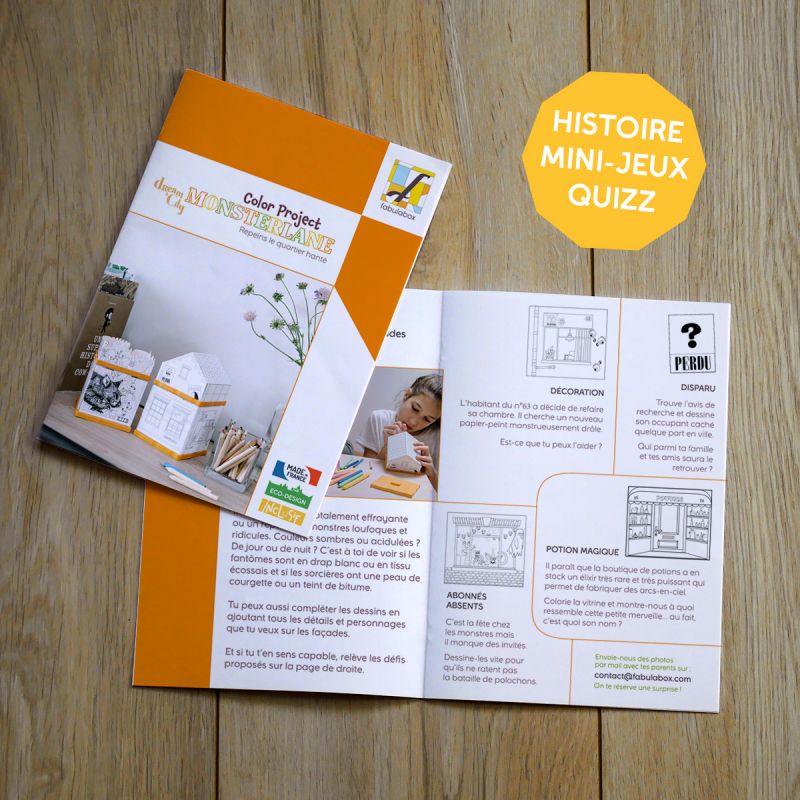 jeu créatif écologique enfant Fabulabox color projject monsterlane