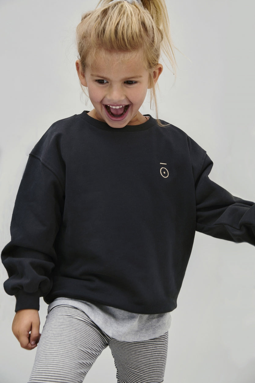 vêtements durables enfants gray label sweat noir 