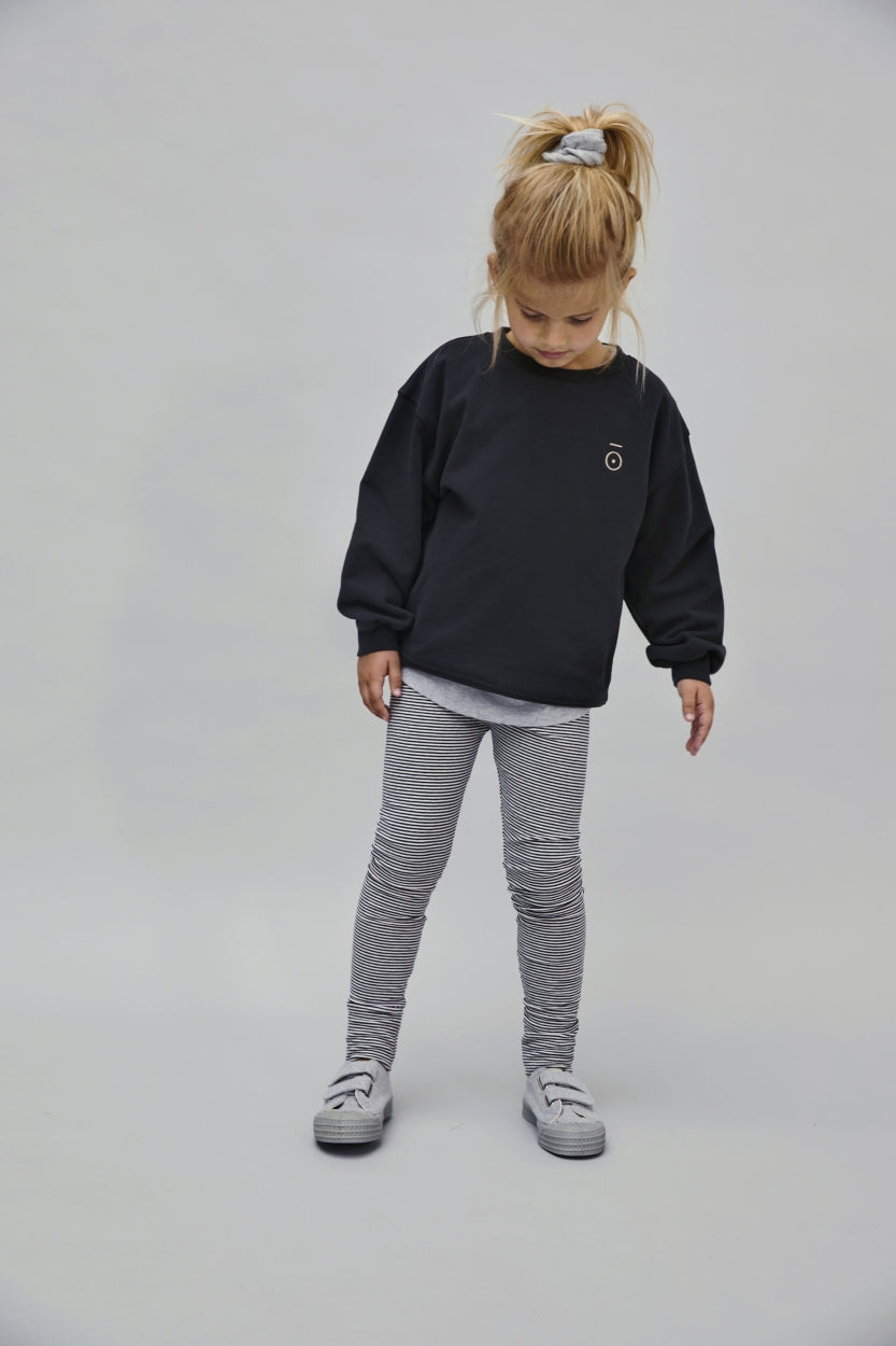 vêtements durables enfants gray label sweat noir 