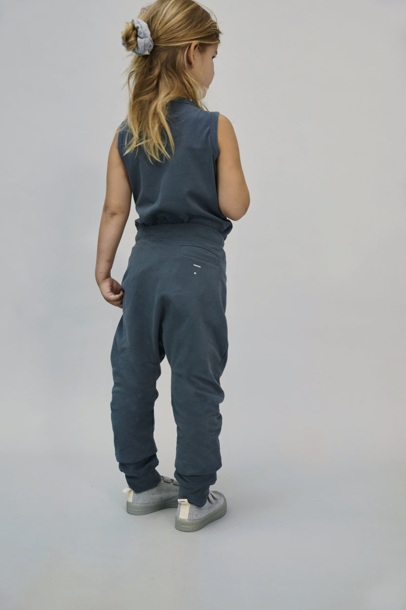 vêtements durables enfants gray label jogging bleu gris