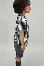 vêtements durables enfants gray label short bleu gris
