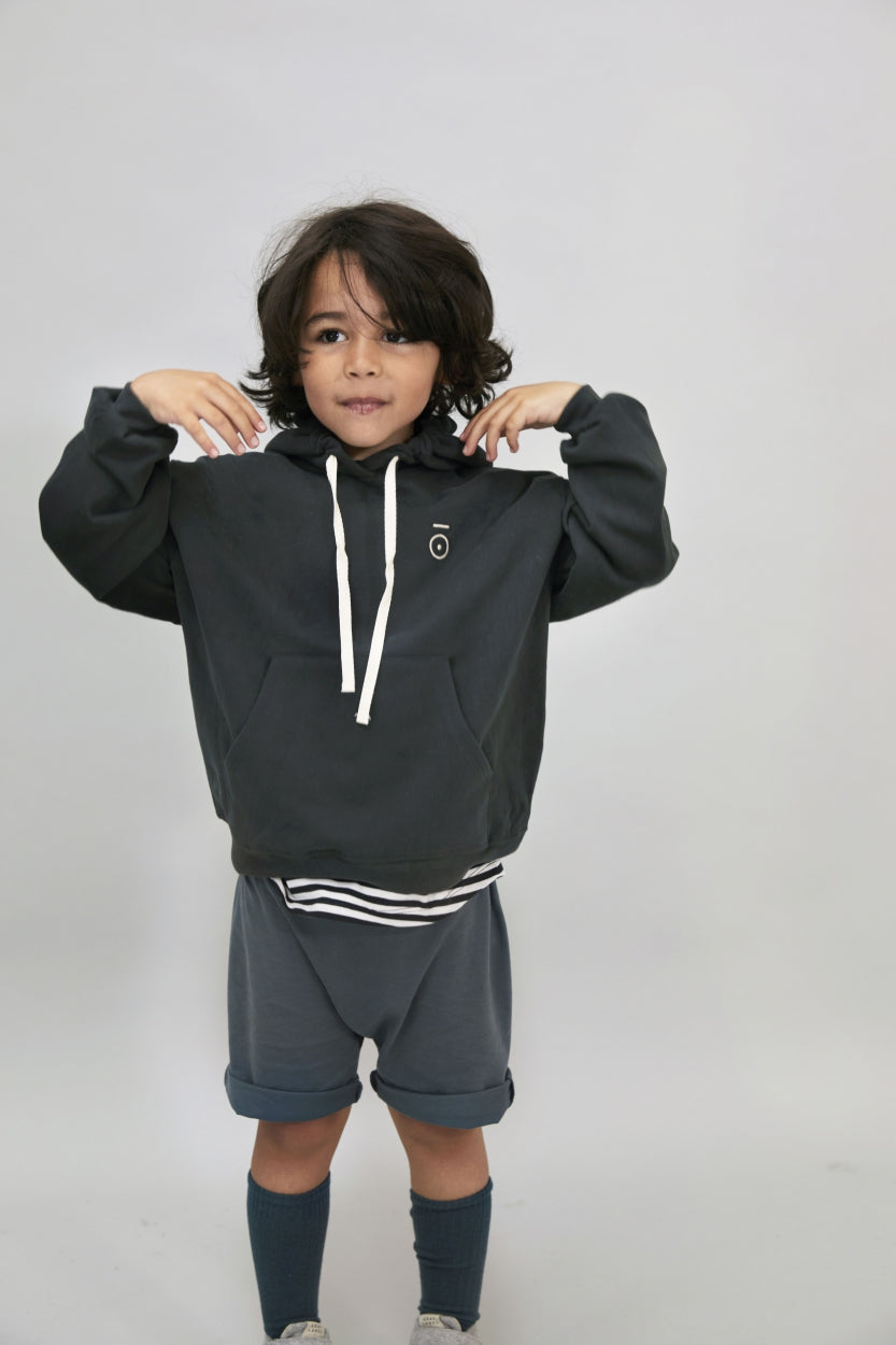 vêtements durables enfants gray label short bleu gris