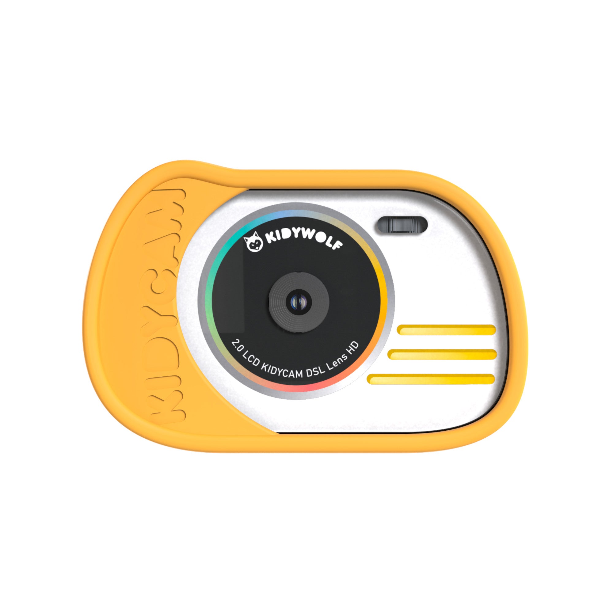 Yellow camera and action camera KIDYCAM