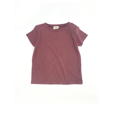 vêtement enfant durable longlivethequeen t-shirt lin coton bio bordeaux