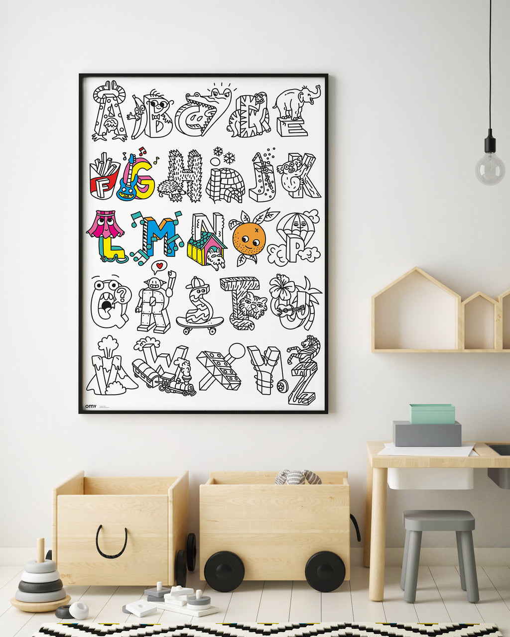 POSTER A COLORIER - ABC OMY