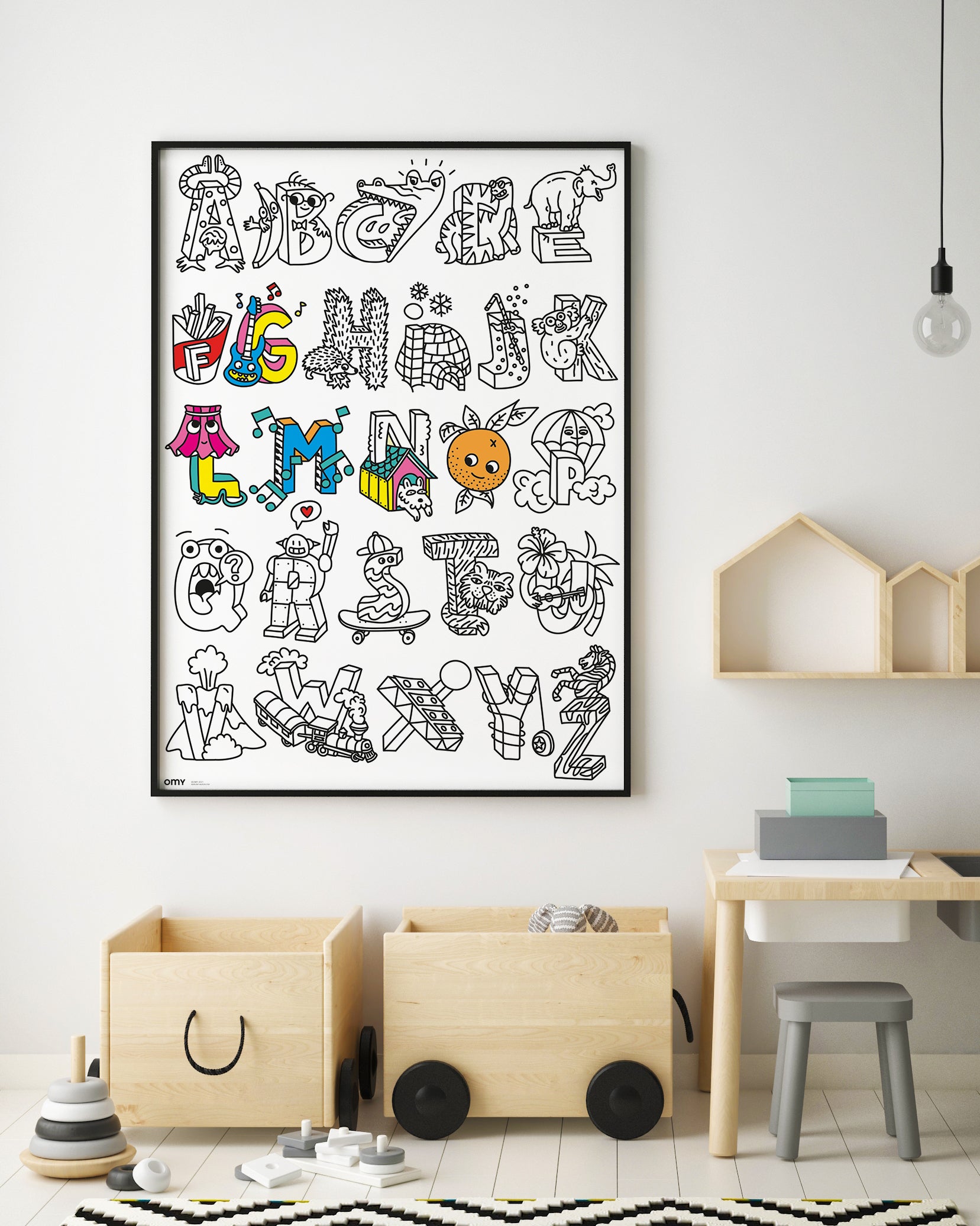 POSTER A COLORIER - ABC OMY
