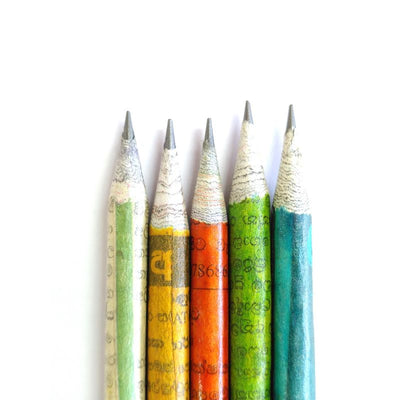 crayons enfant lassanai Pack de 5 Crayons en papier journal