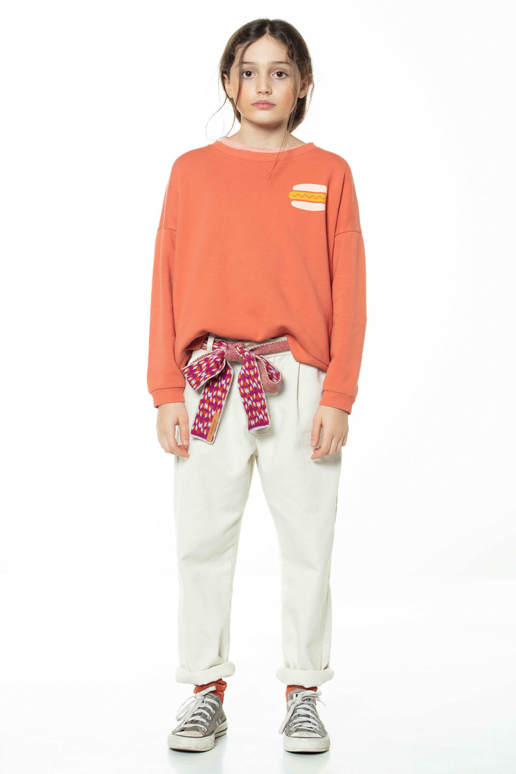 vêtement enfant piupiuchick ceinture multicolor pinkish jackard