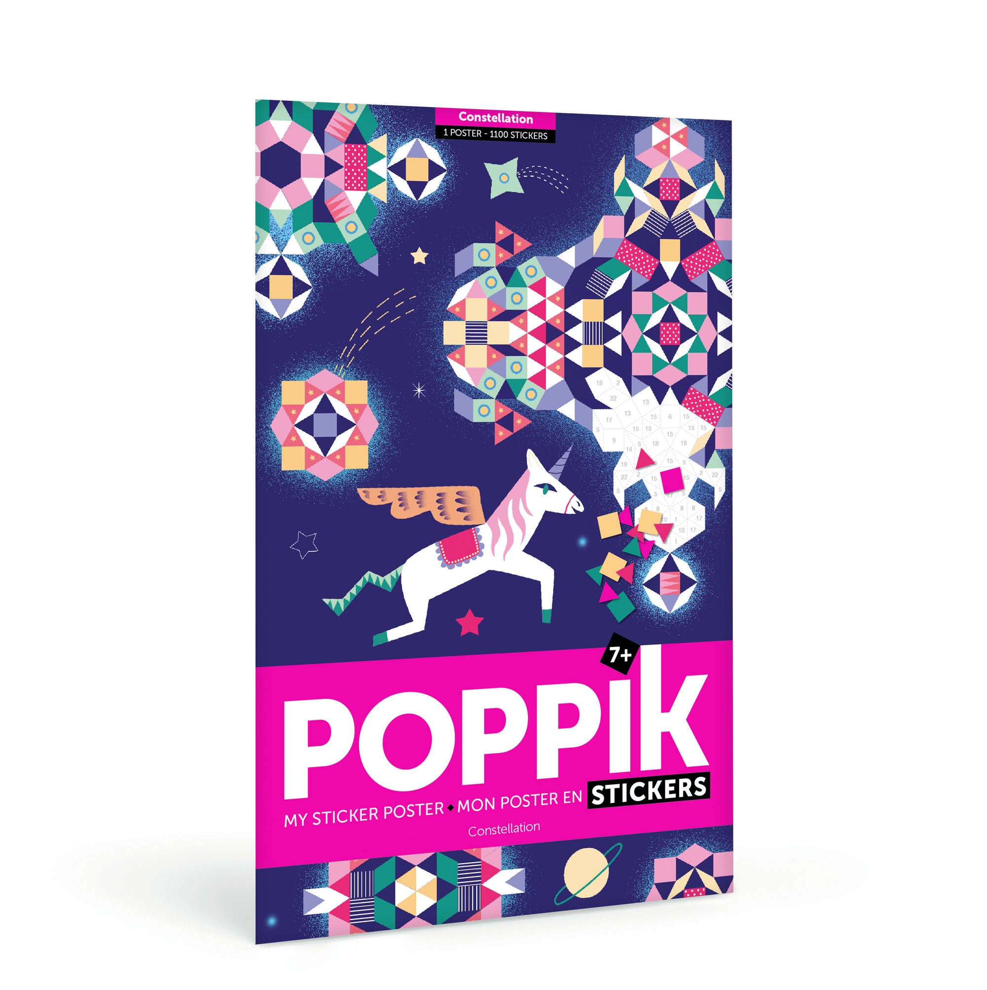jeu educatif poppik POSTER PÉDAGOGIQUE + 1000 STICKERS CONSTELLATION