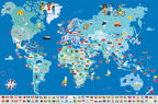 jeu educatif poppik POSTER PÉDAGOGIQUE + 200 STICKERS DRAPEAUX