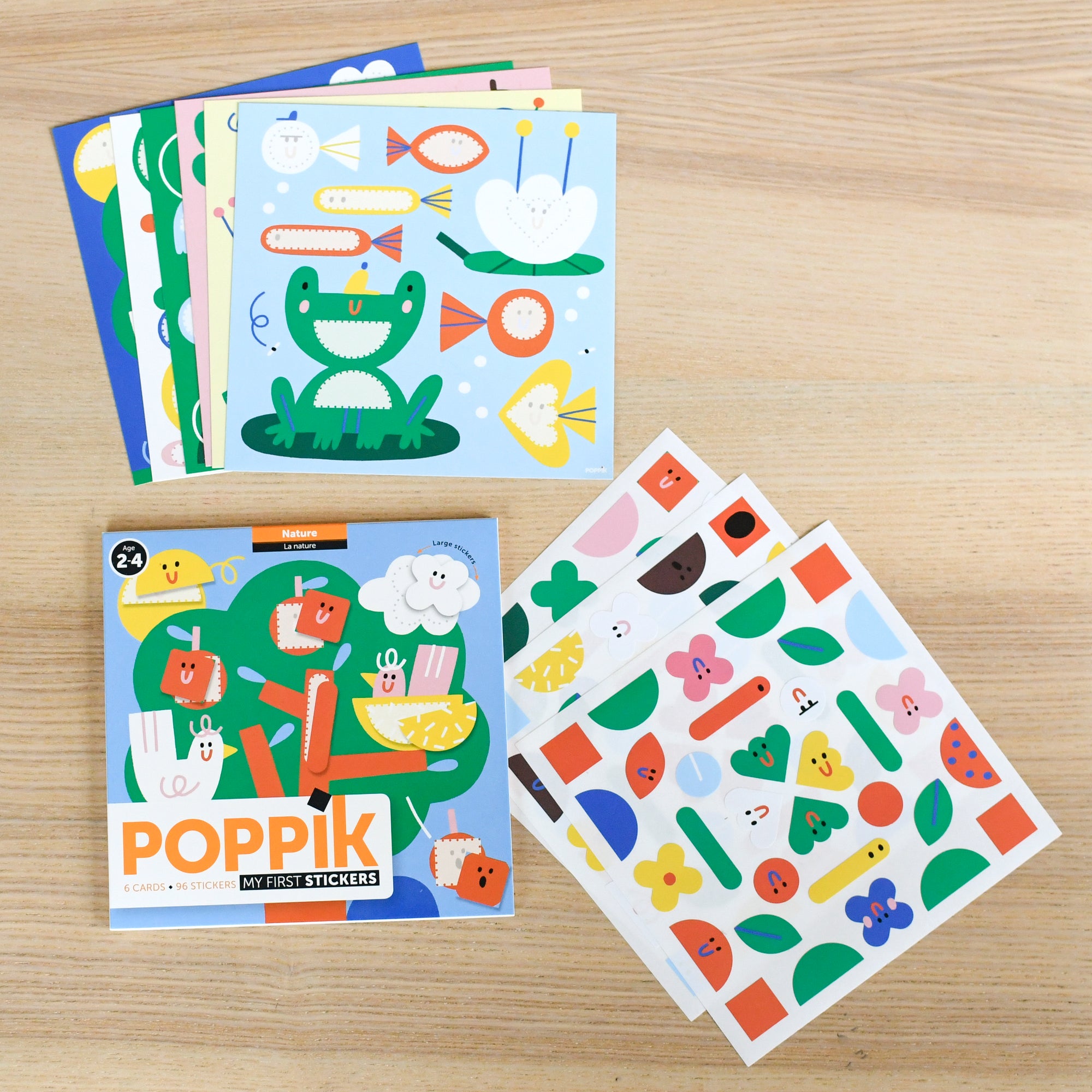 jeu éducatif enfant poppik 6 CARTES + 96 GOMMETTES DANS LA NATURE