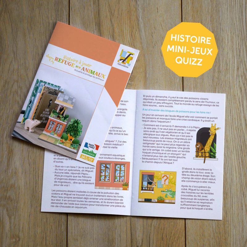 jeu écologique créatif enfant fabulabox refuge des animaux