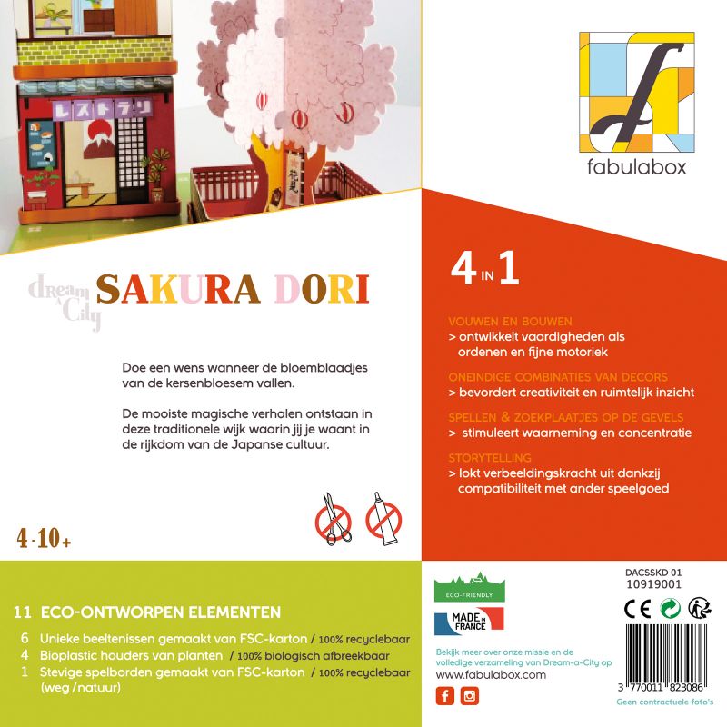 jeu écologique créatif enfant fabulabox sakura dori