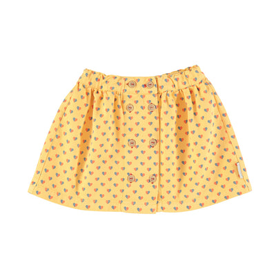 vêtements durables enfants piupiuchick jupe courte jaune