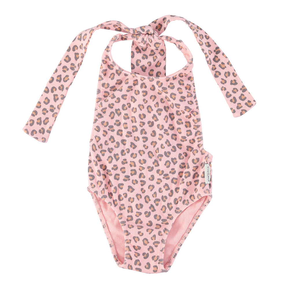 Pink animal print swimsuit hotsell