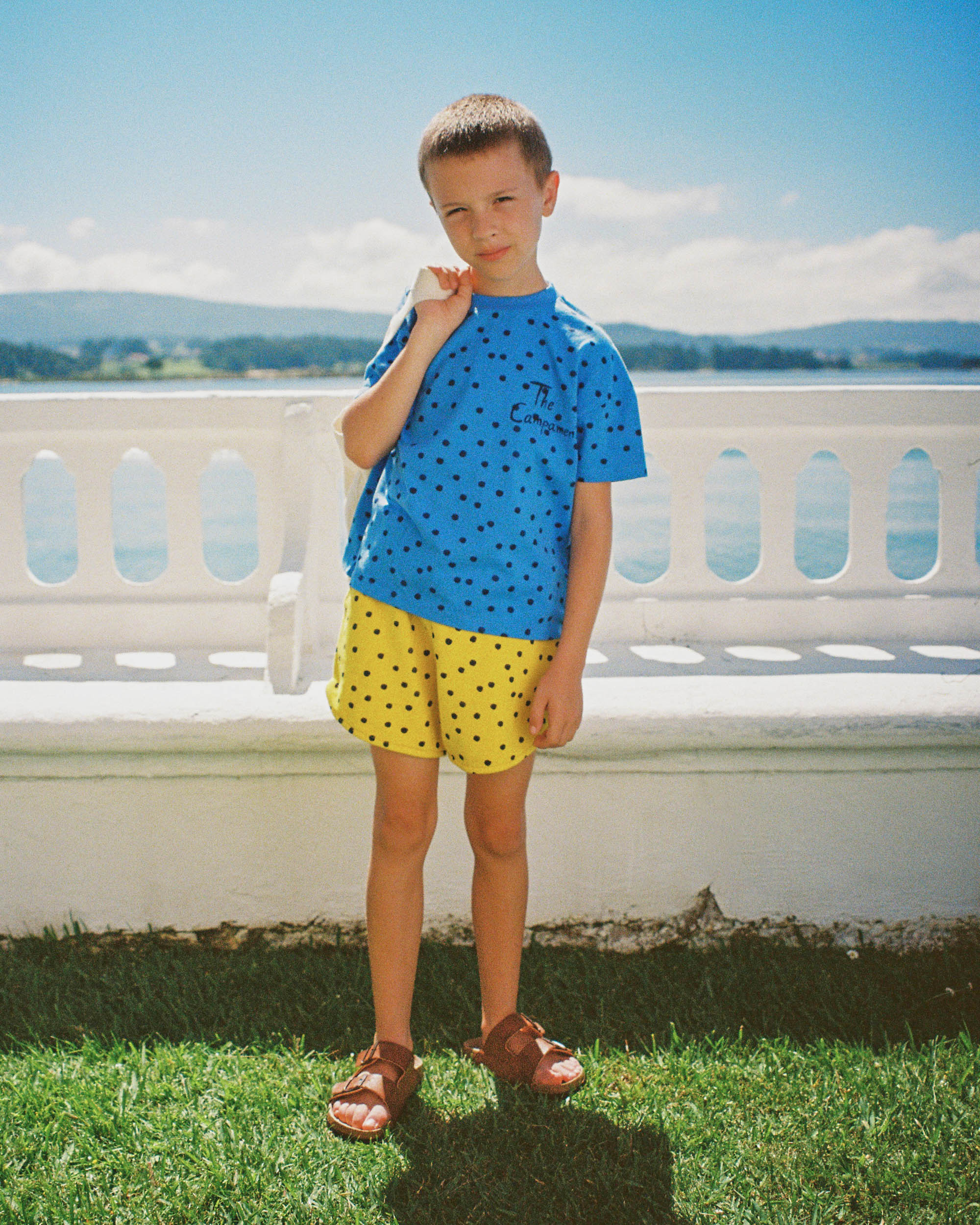 vêtements durables enfants the campamento short jaune à pois