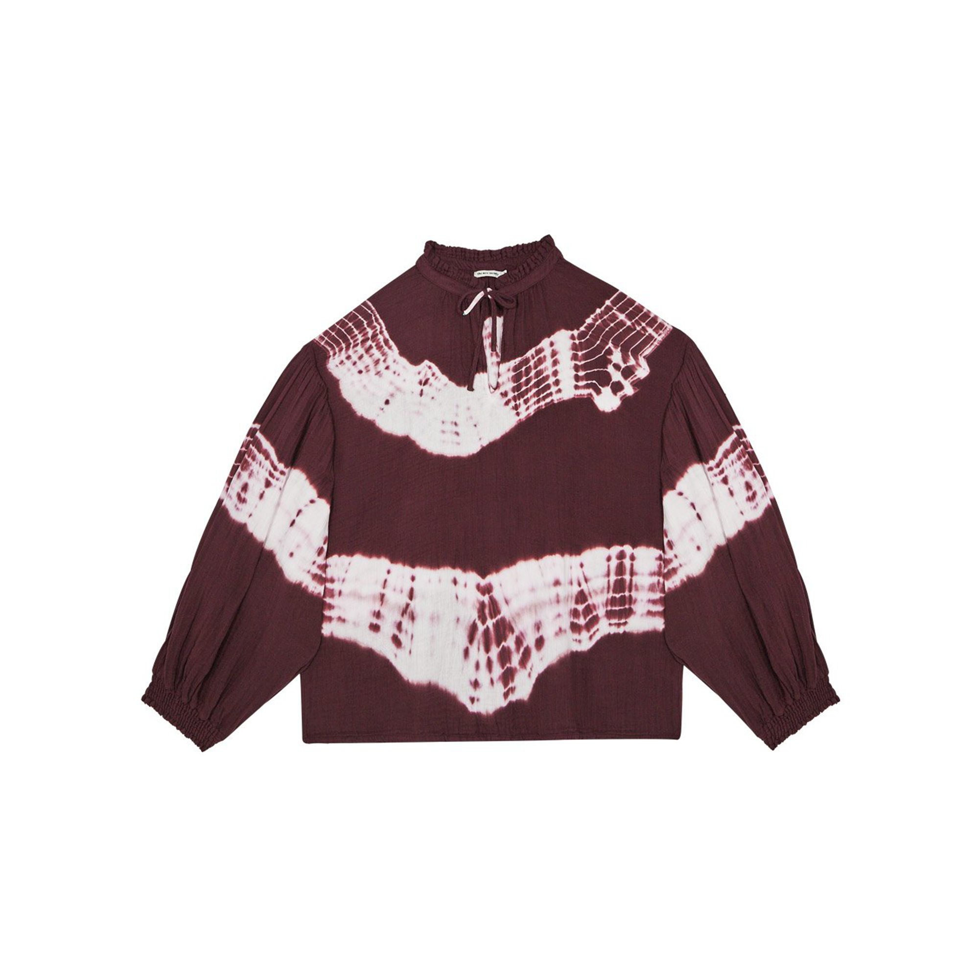 vêtement enfant the new society Blouse Olivia coton bio Tie&DYe prune