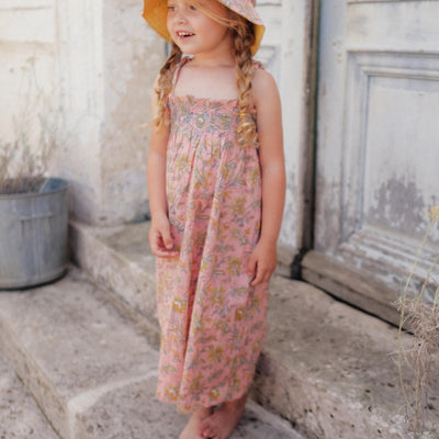 vêtement durable pour enfant Louise Misha Robe Marceline pink riviera coton bio