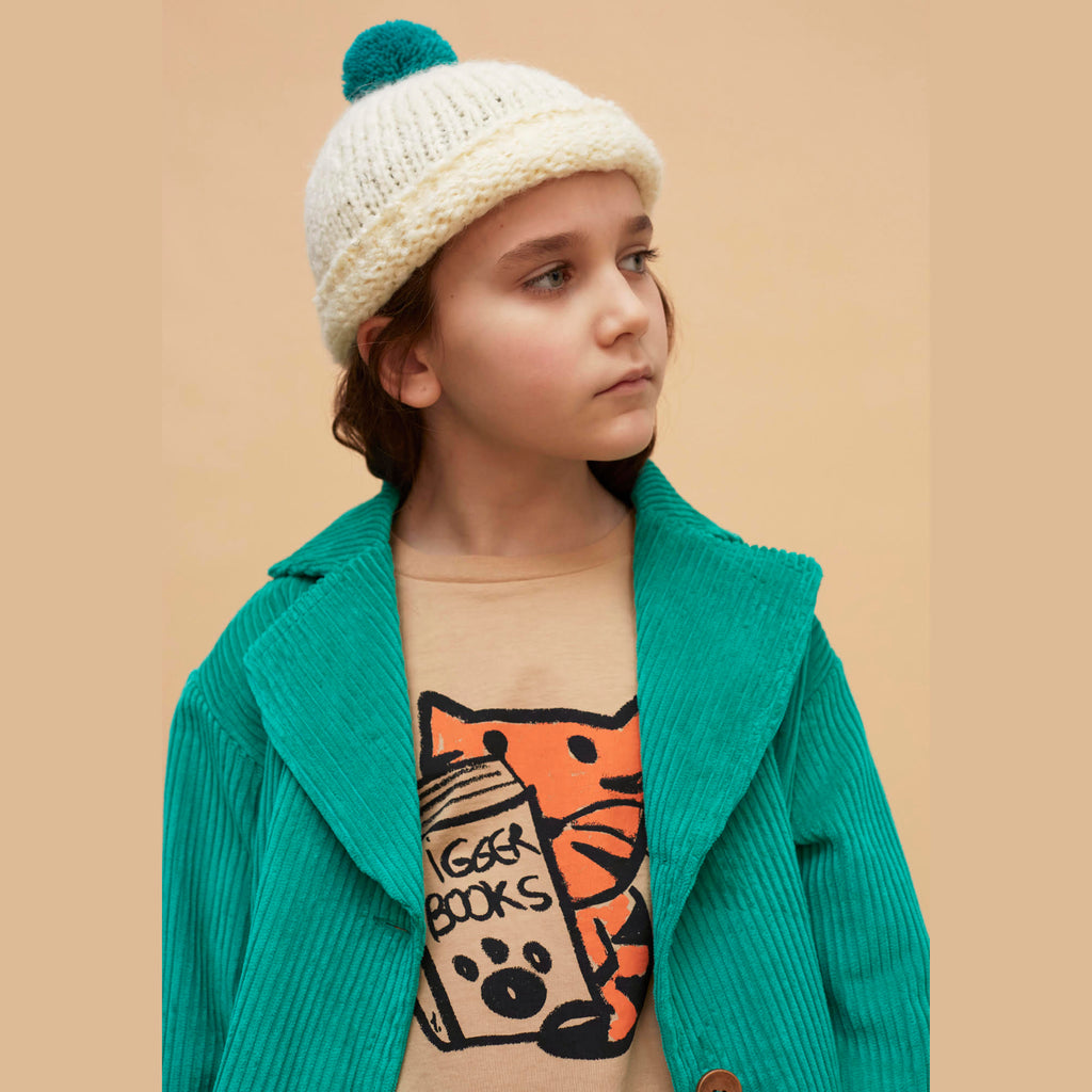 vêtement enfant durable weekend house kids Bonnet en laine Cream