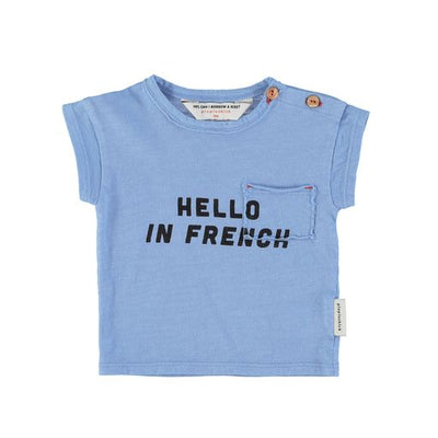 vêtements durables bébés piupiuchick t-shirt hello in french